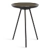 Kate and Laurel Laranya Round Metal Side Table, 15x15x22.5, Brown and Black - 3 of 4