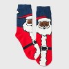 Women's Santa Christmas Cozy Crew Socks with Gift Card Holder - Wondershop™ Navy/Red/White 4-10 - 2 of 3