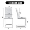NicBex Modern High Back Dining Chairs Leather Padded Seat Upholstered Dining Chairs W/Metal Legs - 4 of 4