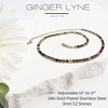 Colorful Tennis Necklace for Women 3mm Cubic Zirconia Adjustable 17" Length 14K Gold Plated Stainless Steel by Ginger Lyne - 4 of 4