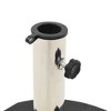 vidaXL Umbrella Base Black Granite Medium Umbrella Base Round Modern - 4 of 4