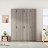TIRAMISUBEST 4-Door Wardrobe with 1 Storage Drawer and Top Cabinet, Bedroom Closet Armoire with Storage Shelves - 3 of 4