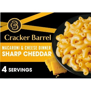 Cracker Barrel Sharp Cheddar Mac N Cheese Macaroni and Cheese Dinner, 14 oz Box, Shelf-Stable (Pack of 2) - 1 of 4