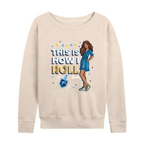 Women's Barbie Holidays & Christmas Lightweight French Terry Slouchy - Birch - 2 X-Large - 1 of 4