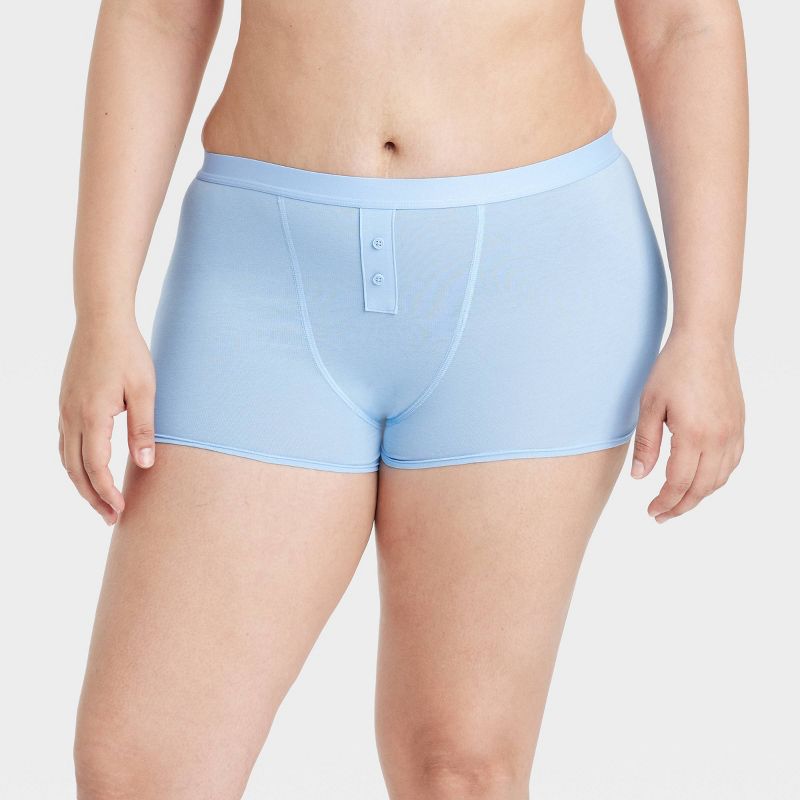 Women's Cotton Front Placket Boy Shorts - Auden™, 5 of 6