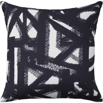 Waverly Brushwork 18" x 18" Black Indoor Throw Pillow