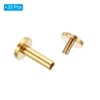 Unique Bargains Brass Rust-proof Durable Leather Belt Scrapbook Binding Chicago Screws 25 Sets - 3 of 4