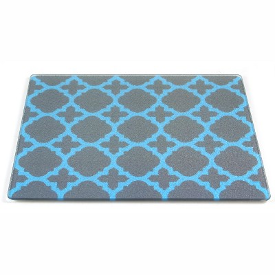 BigKitchen Blueberry Royale Tempered Glass Rectangular Cutting Board, 8 x 10 Inch