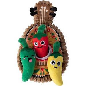 ZippyPaws Plush Dog Toy Set, Interactive Hide and Seek Play, Fiesta Till You Siesta, Pet Shop Collection - 1 of 4