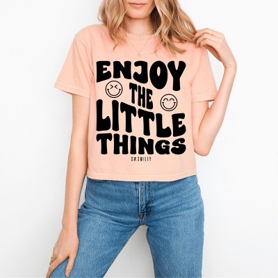 Simply Sage Market S.W.Smiley Enjoy The Little Things Boxy Crop Top