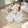 VEVOR Climbing Toys, 5-Piece Set, Foam Climbing Blocks for Toddlers 6 Months to 3 Years, Baby Climbing Blocks (Balls Not Included), Gray - 2 of 4
