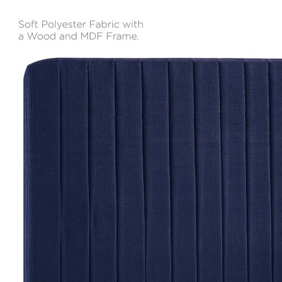 Royal Blue Tufted Upholstered California King Headboard