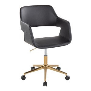 Okak Modern Office Chair with Golden Metal Base, 360 Swivel Chair with Adjustable Height, Criss Cross Chair for Office, Home - 1 of 4