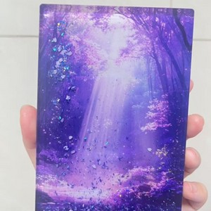Violet Refrigerator Magnets with Acrylic Craft Decoration Flowing Sand Home Decor Festival Gifts - 1 of 4