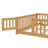 Kumasinova Twin/Full/Queen Toddler Floor Bed,Floor Bed Frame with Safety Guardrails and Door,Montessori Floor Bed Frame for Kids,Wood Slats Support - 4 of 4