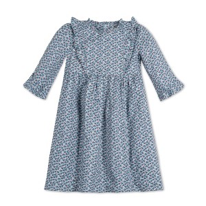 Hope & Henry Girls' Long Sleeve Ruffle Trim Dress, Infant - 1 of 4