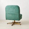 Spaulding Channel Velvet Accent Swivel Chair with Brass Base Green - Opalhouse™ designed with Jungalow™ - image 4 of 4