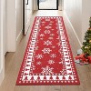 Christmas Area Rug, Xmas Tree & Snowflake Carpet, Washable Non-Slip Stain-Resistant Holiday Decorative Floor Cover - 2 of 4