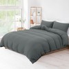 PiccoCasa Washed Brushed Microfiber Soft Duvet Cover Set 3 Pieces including 2 Pillow Cases - 3 of 4
