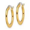 Chisel Stainless Steel Polished Yellow IP-plated Tapered 19mm Diameter Hoop Earrings - 4 of 4