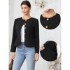 INSPIRE CHIC Women's Business Casual Crew Neck Button Down Fitted Long Sleeve Office Blazer - 2 of 4