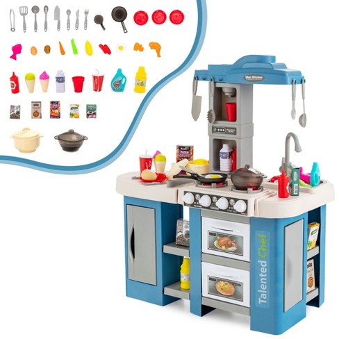 Uhomepro Play Kitchen Set for Kids, 59 PCS Pretend Food Kitchen