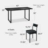 Best Choice Products 7-Piece Modern Industrial Dining Set, Table w/6 Upholstered Chairs - 2 of 4