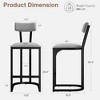 Garvee Bar Stools Set, Counter Height Bar Stools with Soft Velvet Upholstery & Metal Legs, Kitchen Island Stools with Back for Home Bar - 2 of 4