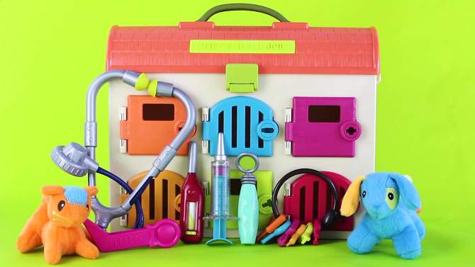 B. toys Toy Vet Kit for Kids Critter Clinic, 2 of 9, play video