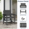 Hyleory Modern HDPE Outdoor Dining Armchair, Weather-Resistant Patio Chair with Classic Slat Back - 3 of 4