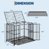 Heavy-Duty Escape-Proof Dog Crate with wheels & removable tray. Indestructible, stackable for medium/small high-anxiety dogs. - 2 of 4