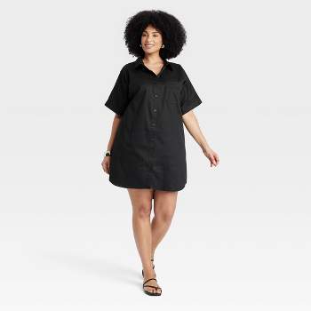 Women's Easy Woven Mini Shirtdress - A New Day™