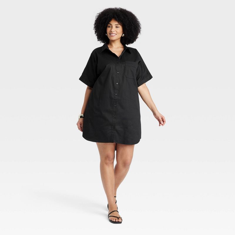 Women's Easy Woven Mini Shirtdress - A New Day™, 1 of 8