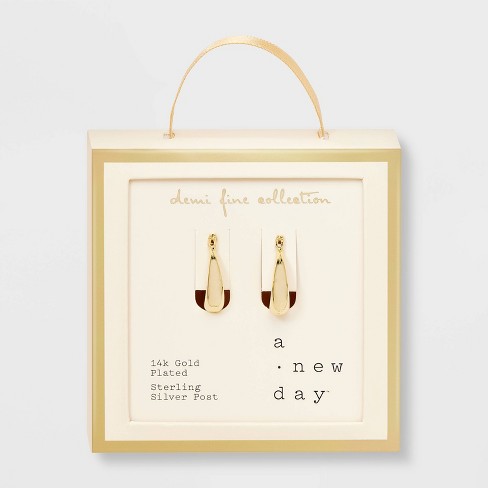 14k gold store silver earrings