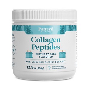 Pattern Wellness Collagen Peptides Powder - Birthday Cake Flavor (12.9 ounces) - 1 of 4