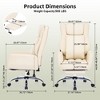 DYHOME Multi-Position Office Chair - PU Leather with Foldable Arms & Lumbar Support, Ergonomic for Home Office, Christmas Gift - 4 of 4