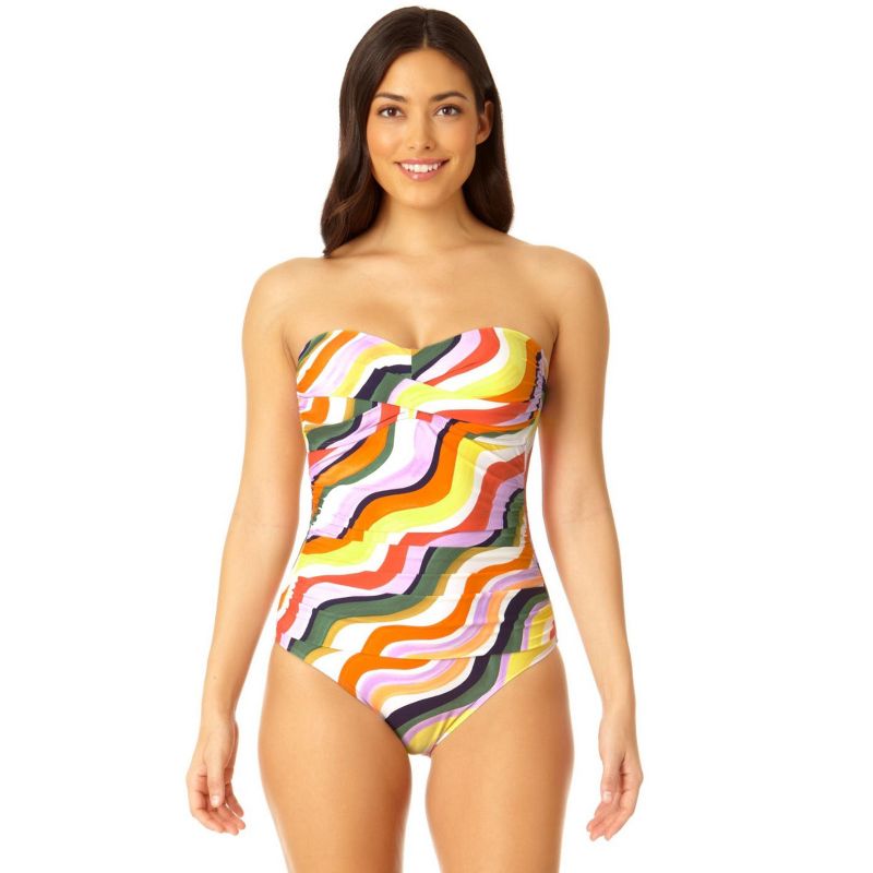 Anne Cole - Women's Twist Front Shirred One Piece Swimsuit, 1 of 7