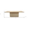 HomeRoots 72" Natural and Brown Solid Wood Pedestal Base Dining Table - 3 of 4