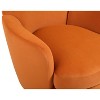 Lyngins Swivel Accent Chair with Stainless Steel Base,Upholstered Swivel Round Barrel Chair,Velvet Sofa Chair for Bedroom,Living Room - 4 of 4