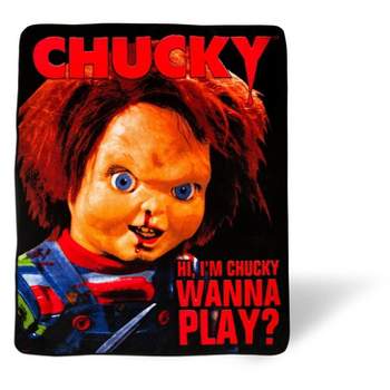 Silver Buffalo Child's Play Chucky Wanna Play 50x60 Inch Fleece Throw Blanket