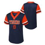 Mlb Detroit Tigers Boys' White Pinstripe Pullover Jersey : Target