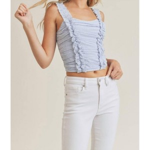 Women's Myrica Gingham Tank - LUSH - 1 of 4