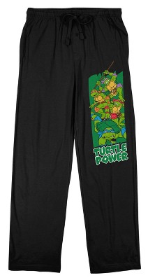 Teenage Mutant Ninja Turtles Turtle Power Men's Black Sleep Pajama Pants