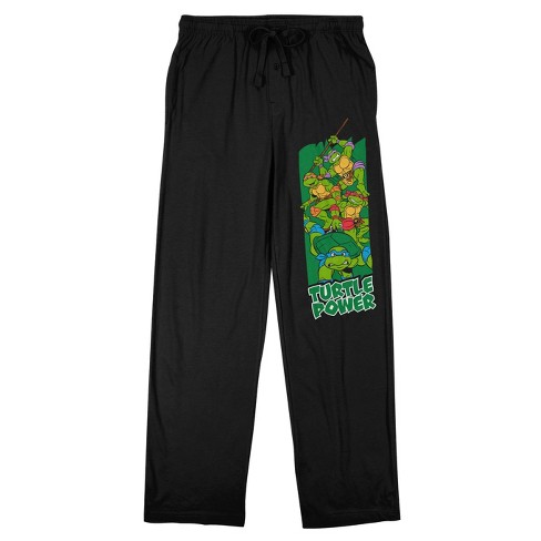 Men's Teenage Mutant Ninja Turtles Knit Fictitious Character Printed Pajama  Pants - Black : Target