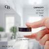 Cornucopia Brands 7-Milliliter Clear Glass Balm Jars 12pk; 1/4 oz Cosmetic Jars w/ Lined Black Plastic Lids - 3 of 4