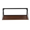 Honey-Can-Do Large Laundry Wall Shelf with Wood Walnut: 24 Inch Floating Shelf, Steel Frame, 15 lb Capacity - 4 of 4