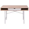 vidaXL Desk with 1 Drawer Oak and White - 2 of 4