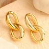 SOHI Women's White Link Drop Earrings - 2 of 3
