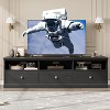 70in TV Stand for TVs up to 80", Modern Entertainment Center with Storage Drawer, Shelves, TV Console Media Cabinet for Living Room, Bedroom, Black - 2 of 4