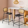 2pk 24" Woven Back Metal Counter Height Barstool Black - Room Essentials™ - 2 of 4